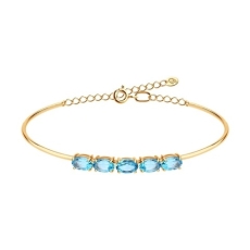 Topaz daşlı qızıl bilərzik