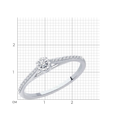 Кольцо из белого золота с бриллиантами 3