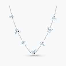 Topaz daşlı gümüş boyunbağı