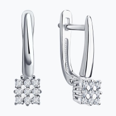 Серьги из белого золота с бриллиантами 2
