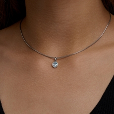 Topaz və fianit daşlı  gümüş kulon 2