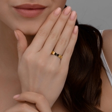 Sarı qızıldan hazırlanmış nişan üzüyü, 4 mm 3