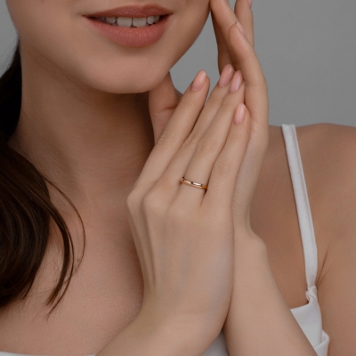 2,5 mm enində qızıl evlilik üzüyü