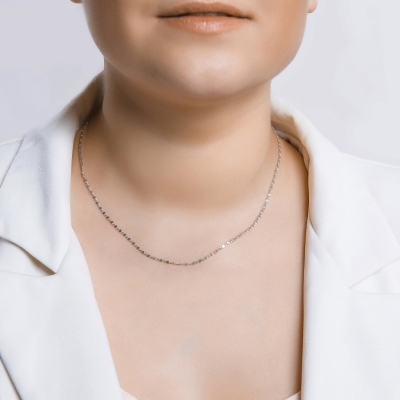 İlbiz toxunuşlu 925 əyarlı gümüş zəncir